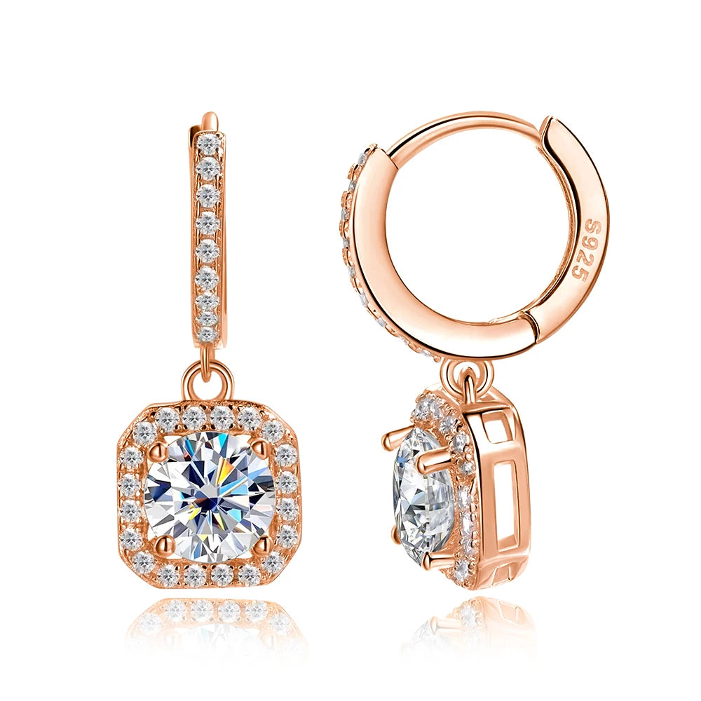 Regal Spark Stud Earrings - 0.5ct Zircon Rose Gold | Everyday Elegance