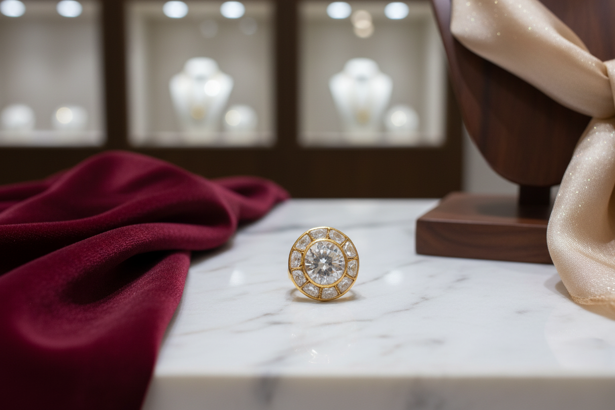 Luxury jewelry store themed ring image